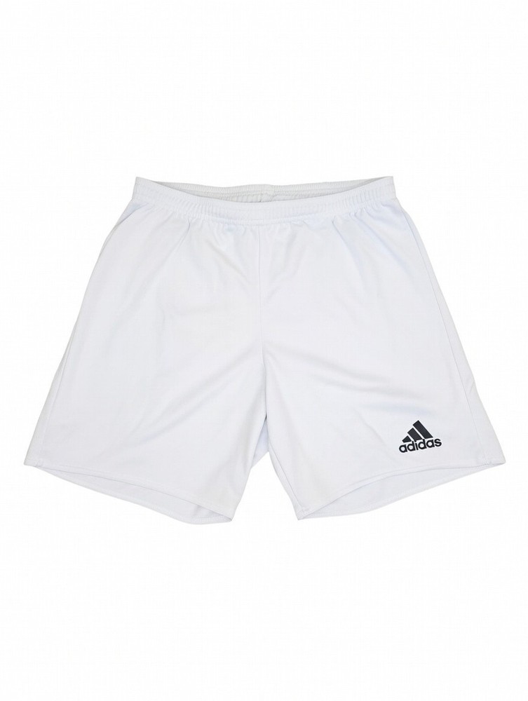 adidas Men's Athletic Soccer Shorts White Drawstring Elastic Waist Size M