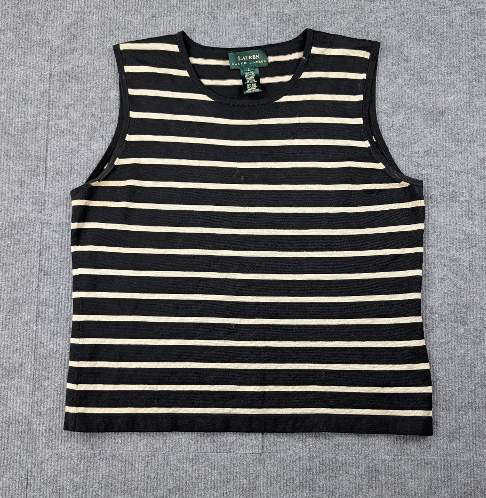 Ralph Lauren Knit Top Womens Large Silk Sweater Timeless Quiet Luxury Old Money