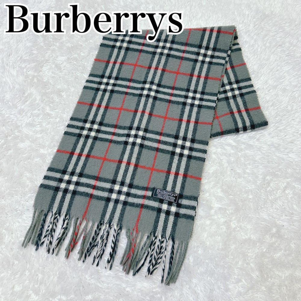 Burberry Scarf Gray   Nova Check Wool 100 Women Scarf Accessory Original LTD Col