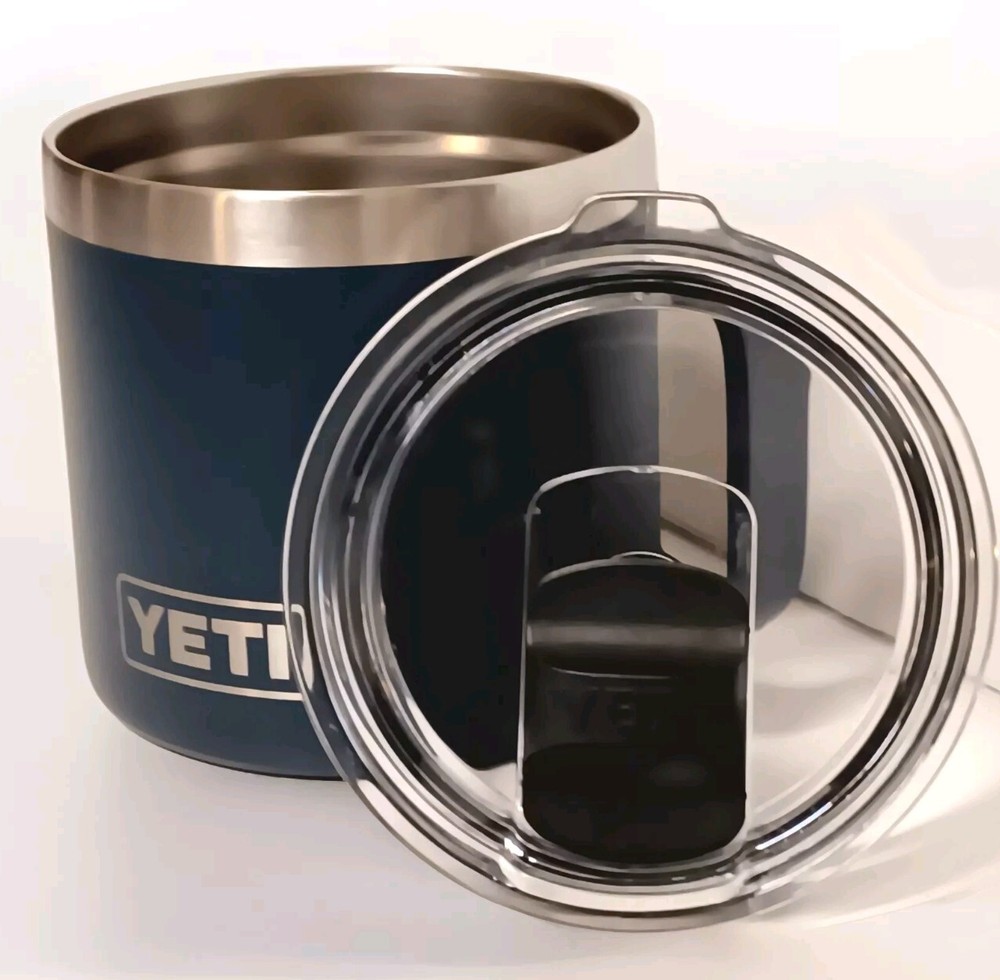 YETI Rambler 14oz Navy Blue Stainless Steel Mug with Stackable MagSlider Lid - Pre-Owned
