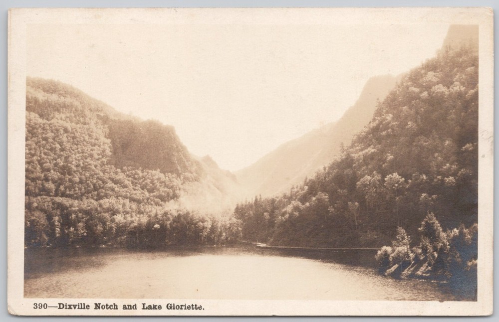 Dixville Notch New Hampshire Real Photo Postcard RPPC Lake Gloriette