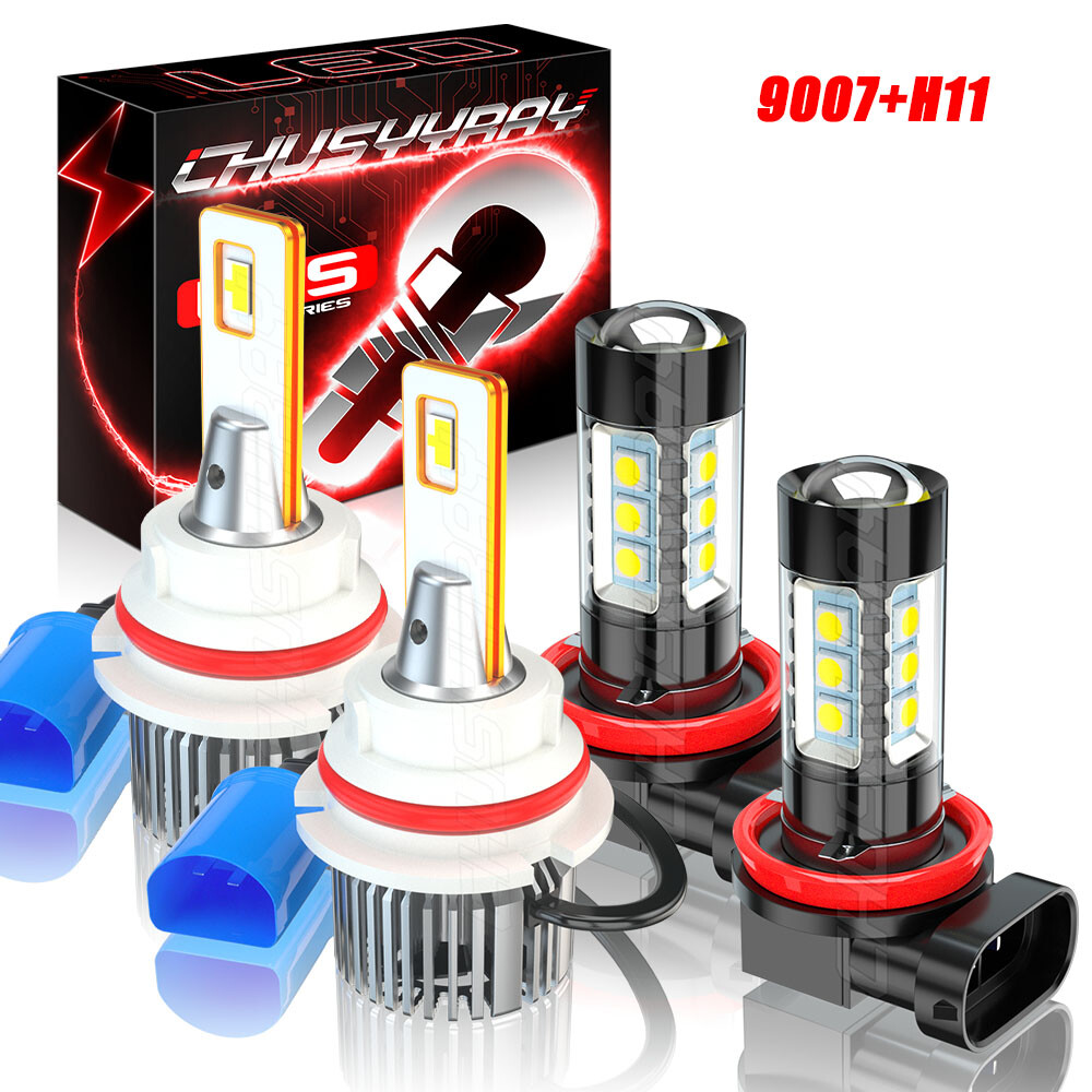 Combo 9007+H11 faros LED faros antiniebla FIT Mitsubishi Endeavor 2006-2011