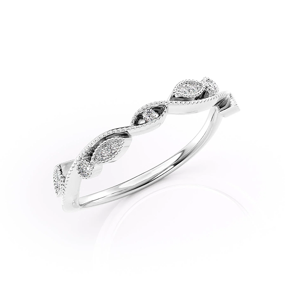 Lab Created 0.15 Ct Round Cut Certified Diamond Engagement Band 950 Platinum