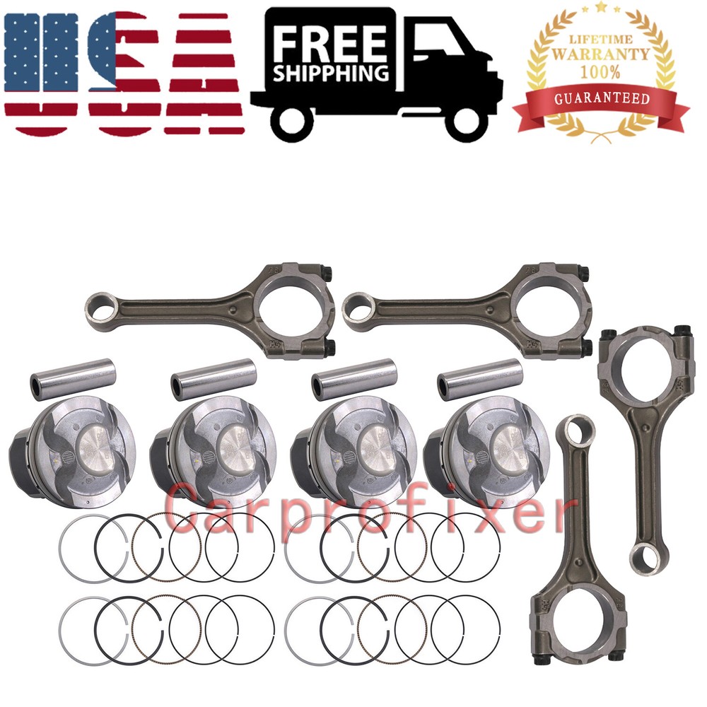 Hyundai Kia Accent Rio 1.6L DOHC 4x Connecting Rod & Piston Kit 23510-2B000