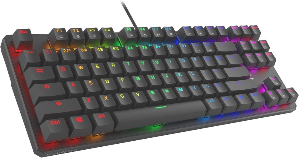 RGB LED Outemu Blue Switch Phantom 87-Key Mechanical Gaming Keyboard