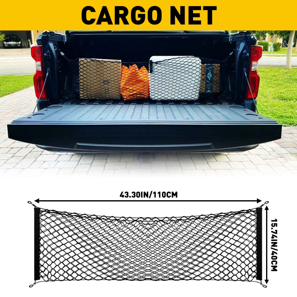 Rear Trunk Pickup Envelope Bed Style Cargo for Net CHEVY SILVERADO GMC SIERRA