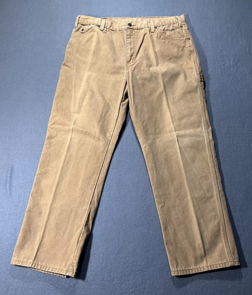 Dickies Carpenter Pants Mens 36x30 Brown Straight Regular Canvas Workwear