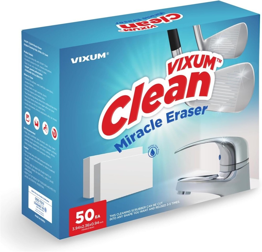 50 Count CLEAN Miracle Eraser Pads - Eco-Friendly & Safe Cleaning Solution