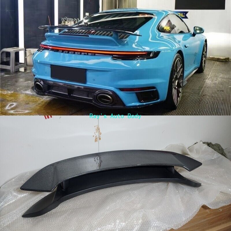 Fits For Porsche 911 992 Carrera Carbon Fiber Rear Trunk Spoiler Wing TS Style