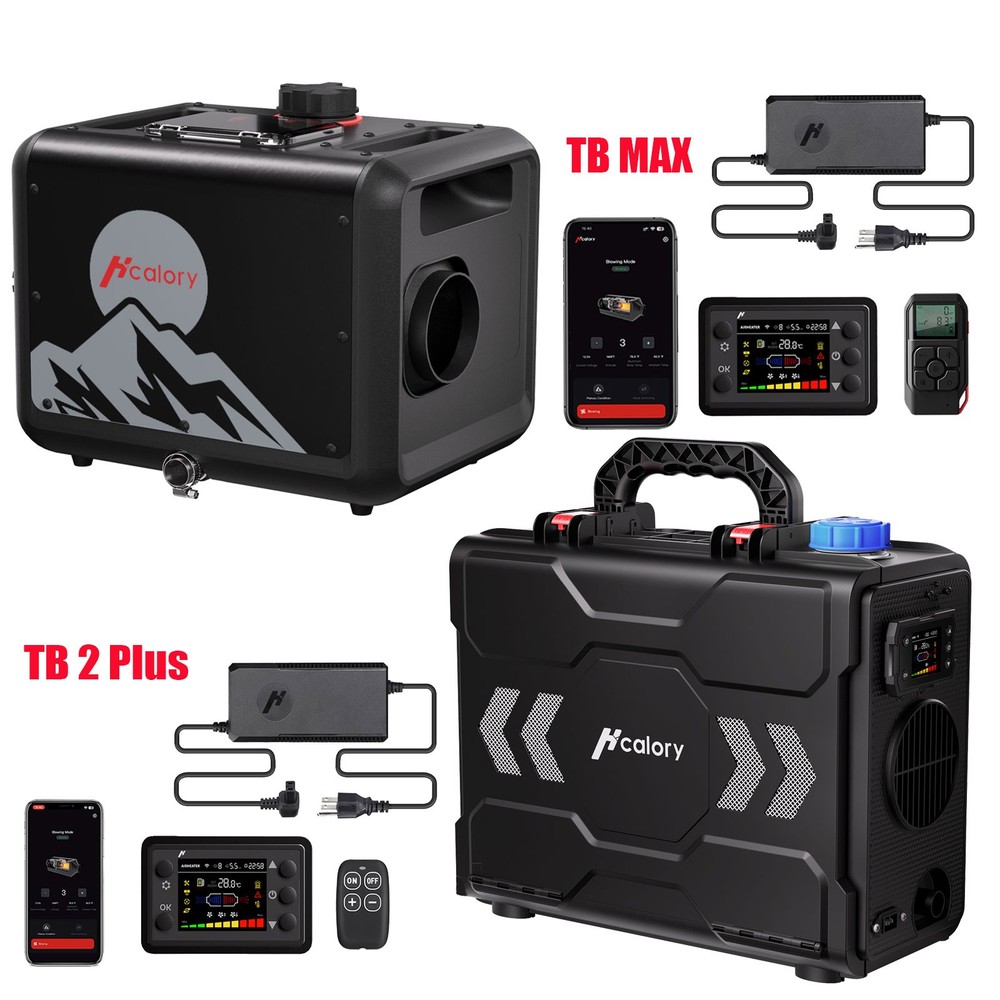 Upgraded TB-MAX Diesel Air Heater 8KW 110V 12V/24V Bluetooth for RV Camper Van