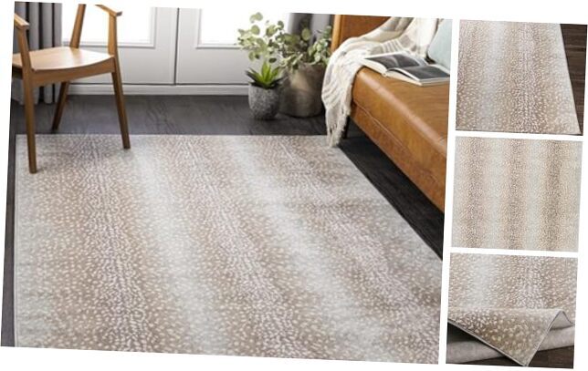 Pablo Antelope Print Area Rug,, 5'3