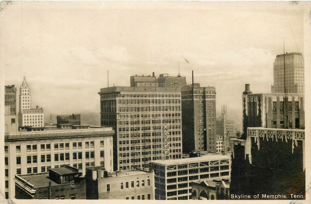1920s Memphis Tennessee Skyline RPPC Postcard 25-7651
