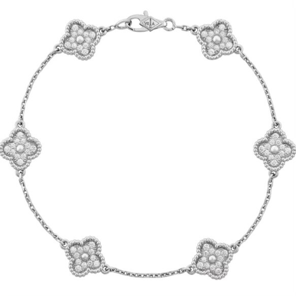 Van Cleef & Arpels Alhambra Sweet Diamond Bracelet with VCA Certificate