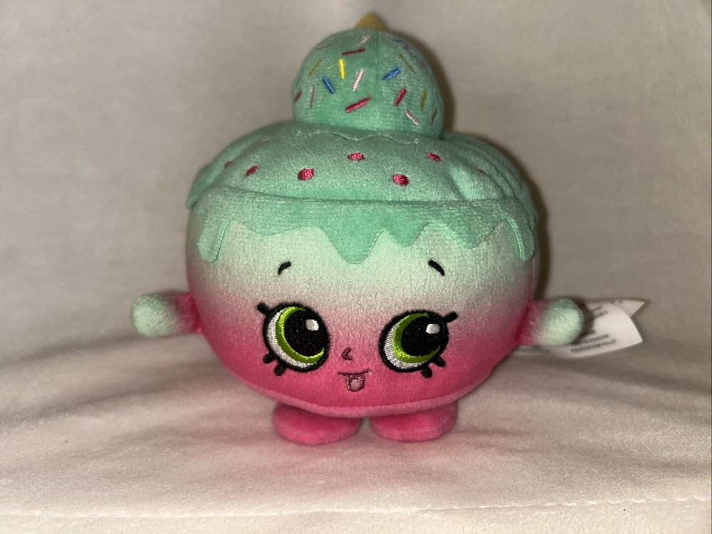 Just Play Shopkins Ice Cream Kate Plush Stuffed Toy Green Pink Sprinkles 5.5