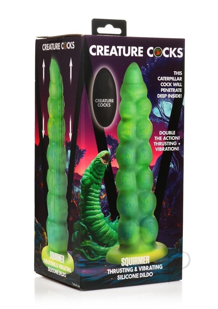Creature Cocks Squirmer Thrusting and Vibrating Rechargeable Silicone Dildo -