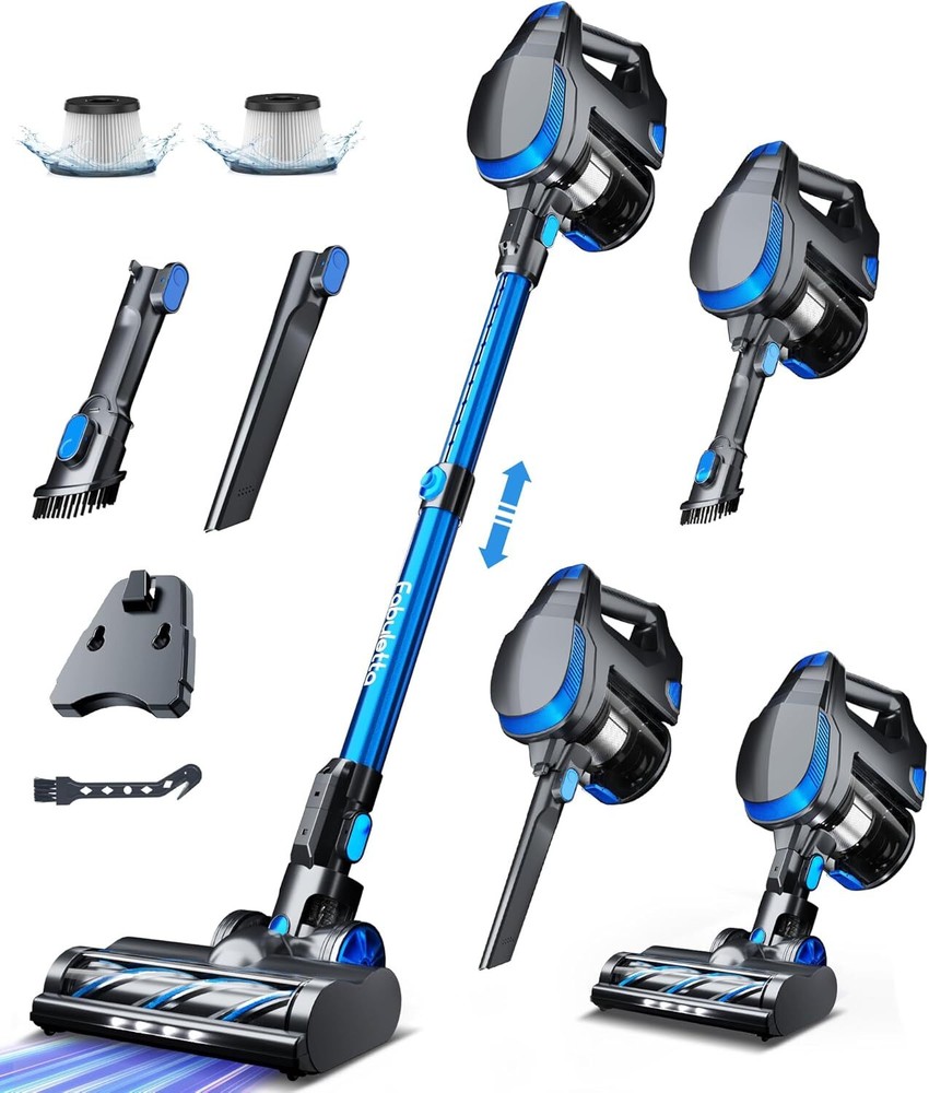 FABULETTA 30Kpa 380W Cordless Stick Vacuum Cleaner in Black-Blue