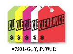 JUMBO CAR DEALER REAR VIEW MIRROR HANG TAGS CLEARANCE SALE PRICING SIGN-image