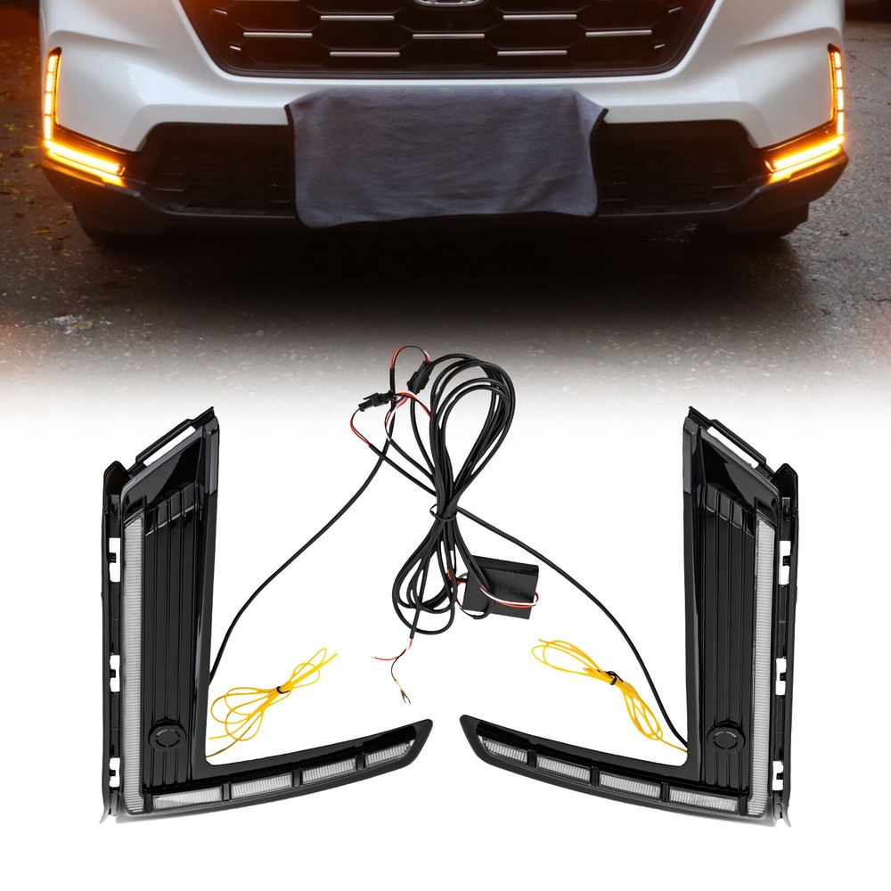 LED Pair Fog Lamp Daytime Running Light Turn Signal For Honda CR-V CRV 2023 2024