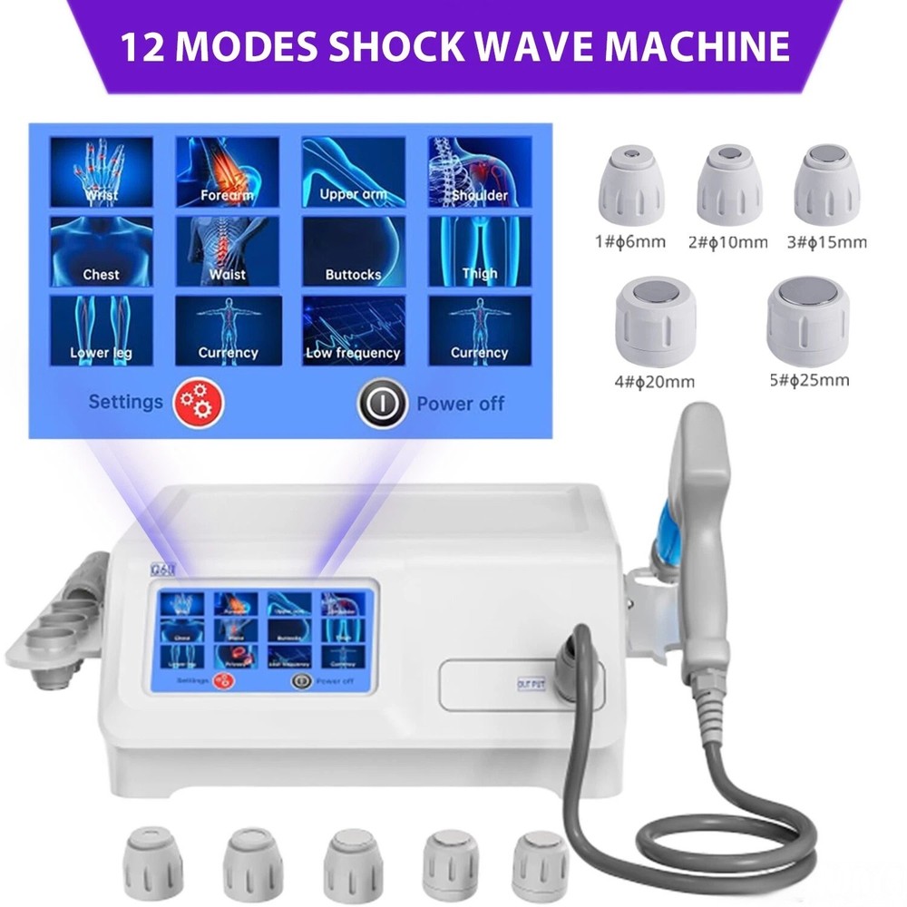 NEW Pneumatic ED Shockwave Therapy Machine Muscle Joint Pain Relief Massage