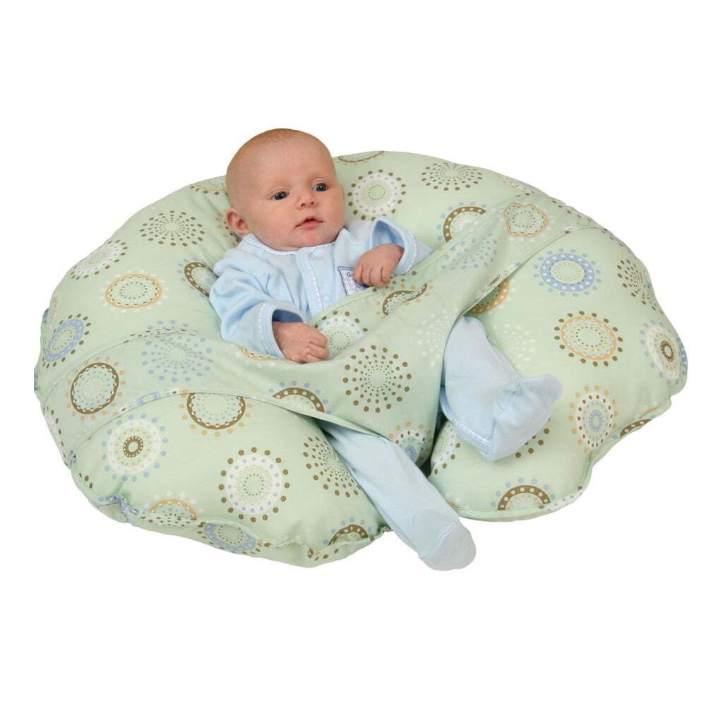 Leachco Cuddle-U Original Sunny Circles Nursing Pillow & More Sham-Style