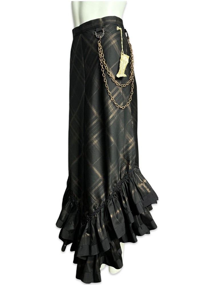 Rare Lip Service Victorian Steampunk Goth Cowboy Edwardian Witch Long Skirt