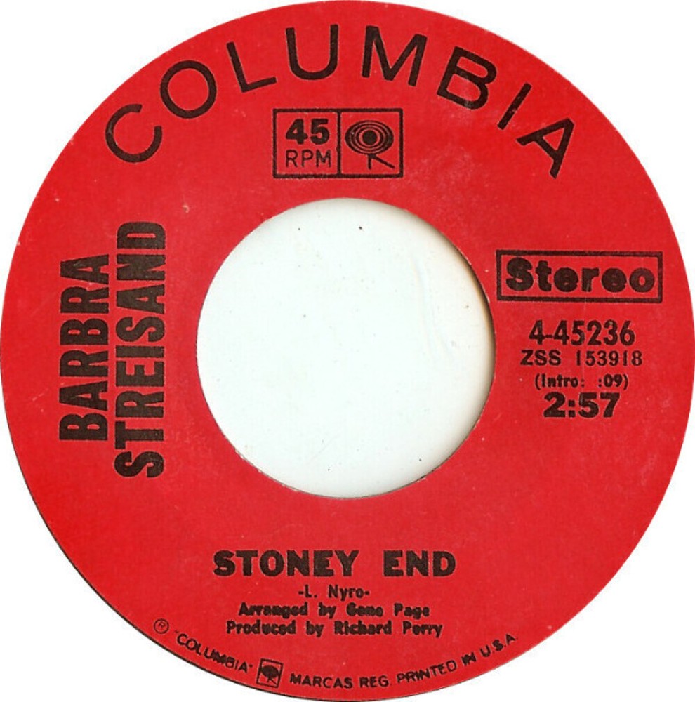 Barbra Streisand - Stoney End - Columbia - 4-45236 - 7