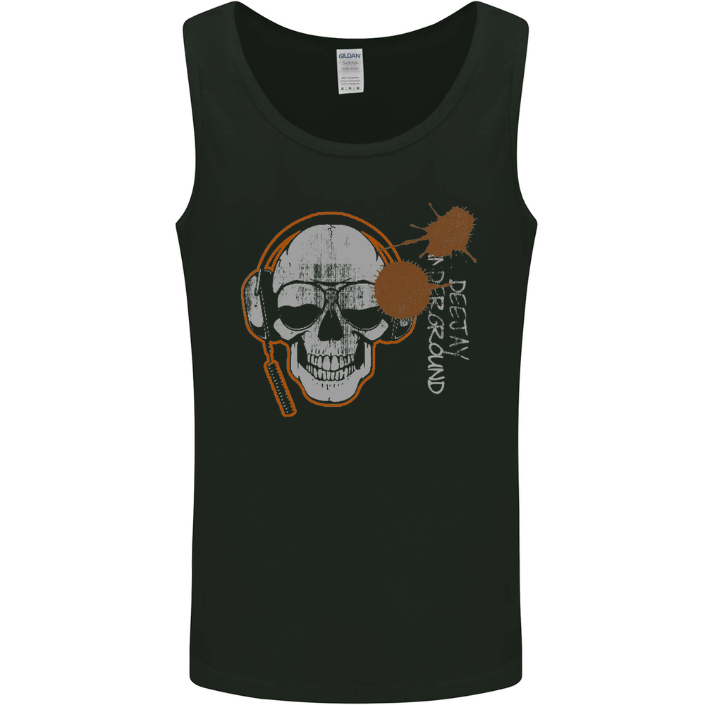 Underground DJ Skull DJing Music Mens Vest Tank Top