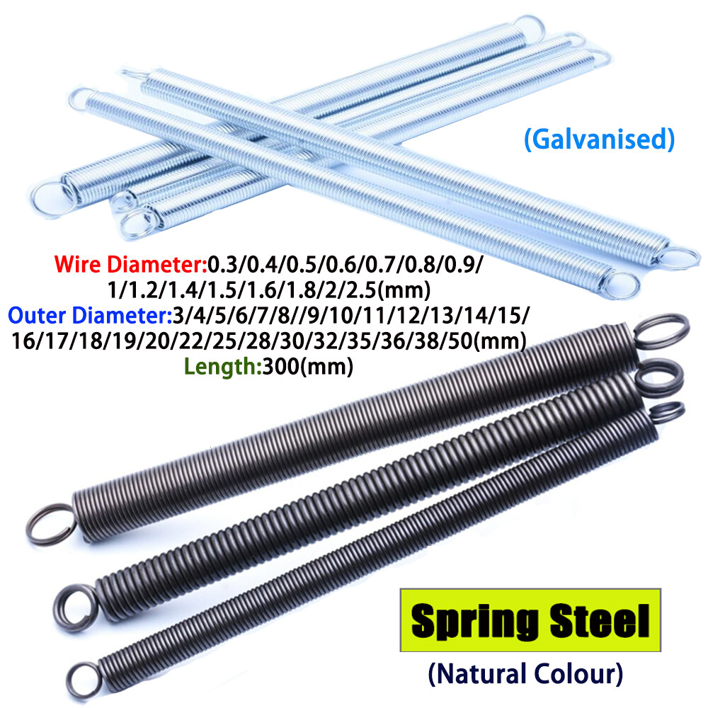 Durable Double Coil Extension Spring Steel Galvanized Tension Spring 0.3mm-5mm