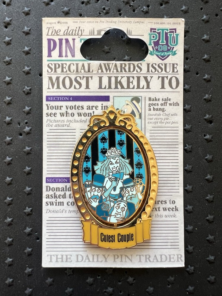 Disney Pin Haunted Mansion Bride & Groom PTU Cutest Couple LE 1000 WDW  