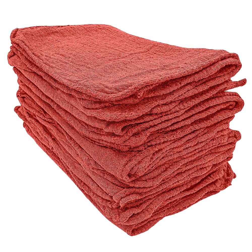 Absorbent Cotton Shop Towels - Reusable Cleaning Rags for Auto Garage Home