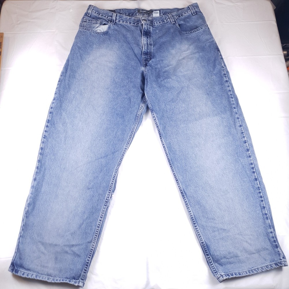 Vintage Levis Silvertab Baggy Jeans Skate Grunge Wide Leg 90s Size 42x32 Read
