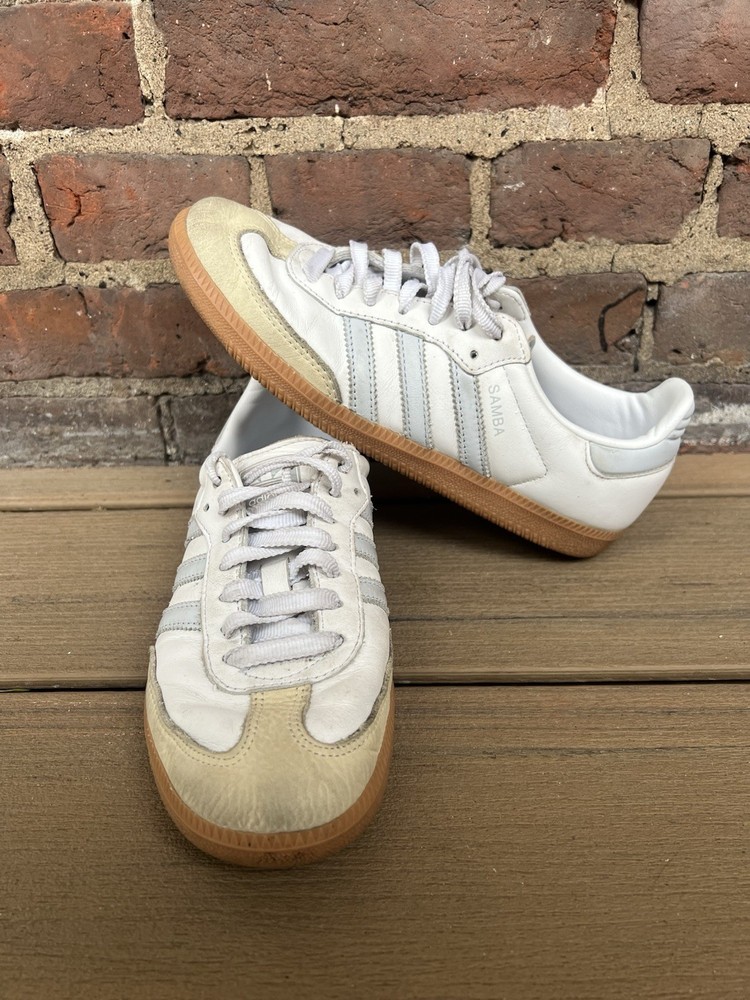 Adidas Samba OG Women's Size 7.5 US Cloud White Halo Blue Off White Shoes IE0877