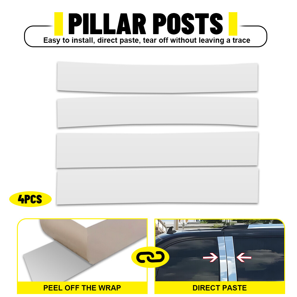 Chrome Pillar Posts Door Trim Covers 2007 2008-2012 2013 2014 CADILLAC ESCALADE