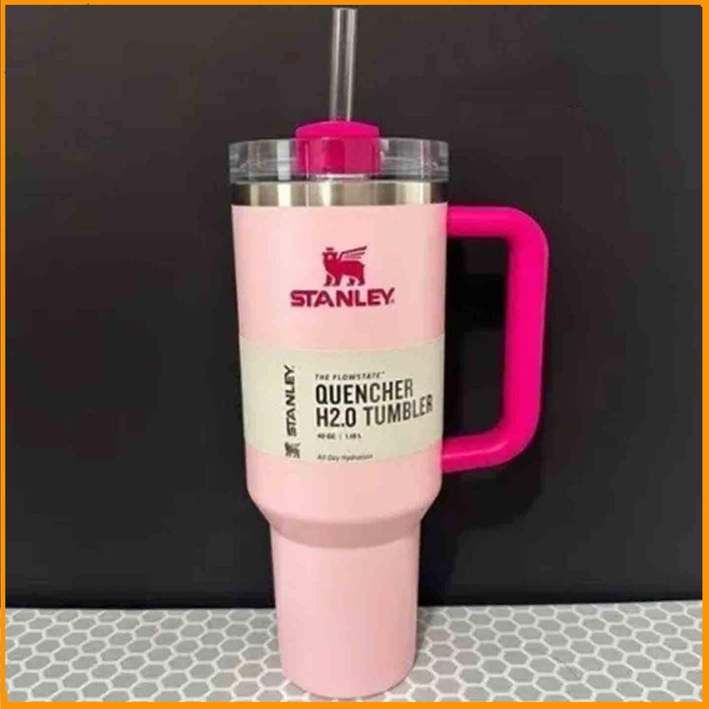 Valentines Day Gift Pink-Stanley-Cup 40 oz Quencher H2.0 Stanley Tumbler Mug-image
