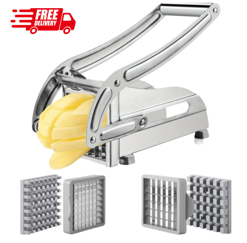 Heavy Duty Stainless Steel French Fry Cutter with Suction Feet Potato Slicer
