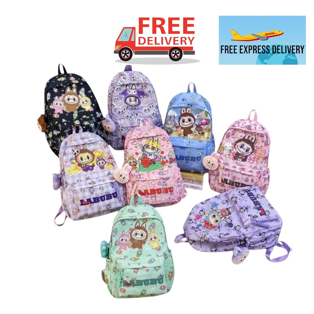 Labubu Cartoon School Bag for Girls 42cm Large Capacity FREE Shipping