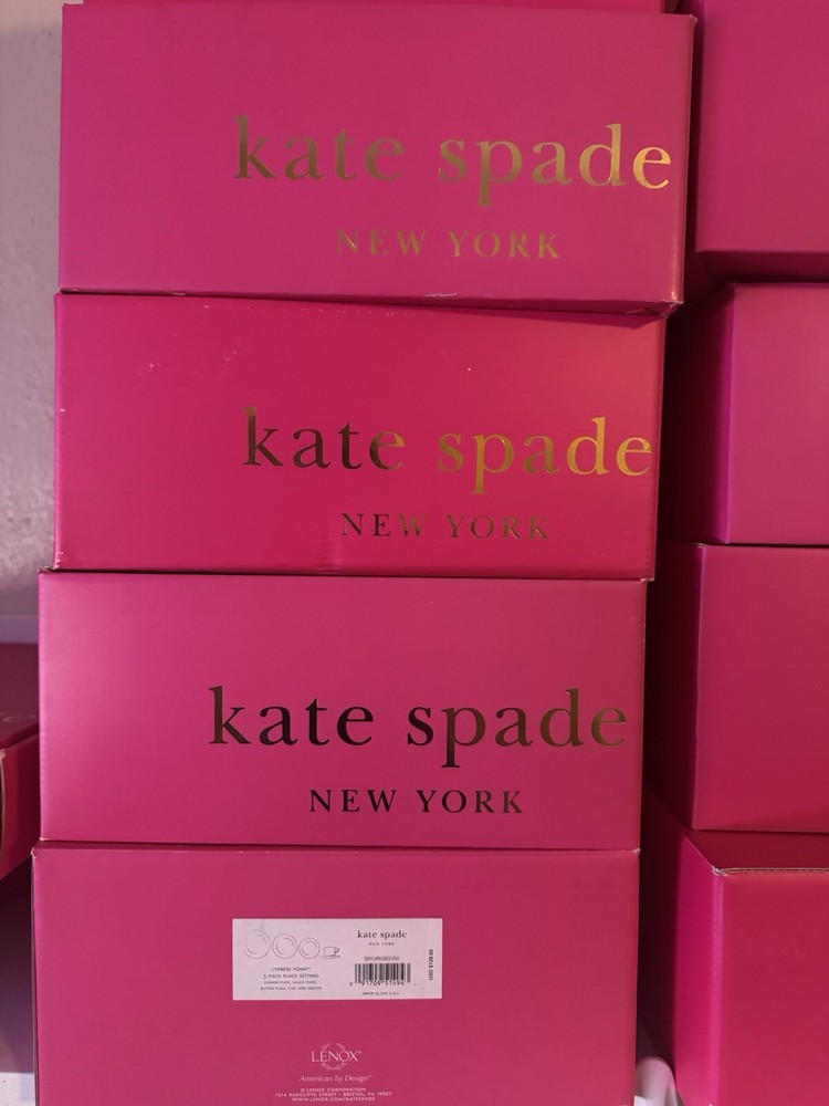 Vajilla KATE SPADE New York Cypress Point 5 piezas blanco ¡NUEVA!