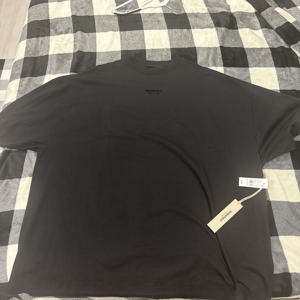 Fear of God Essentials Black T-Shirt in Size XL