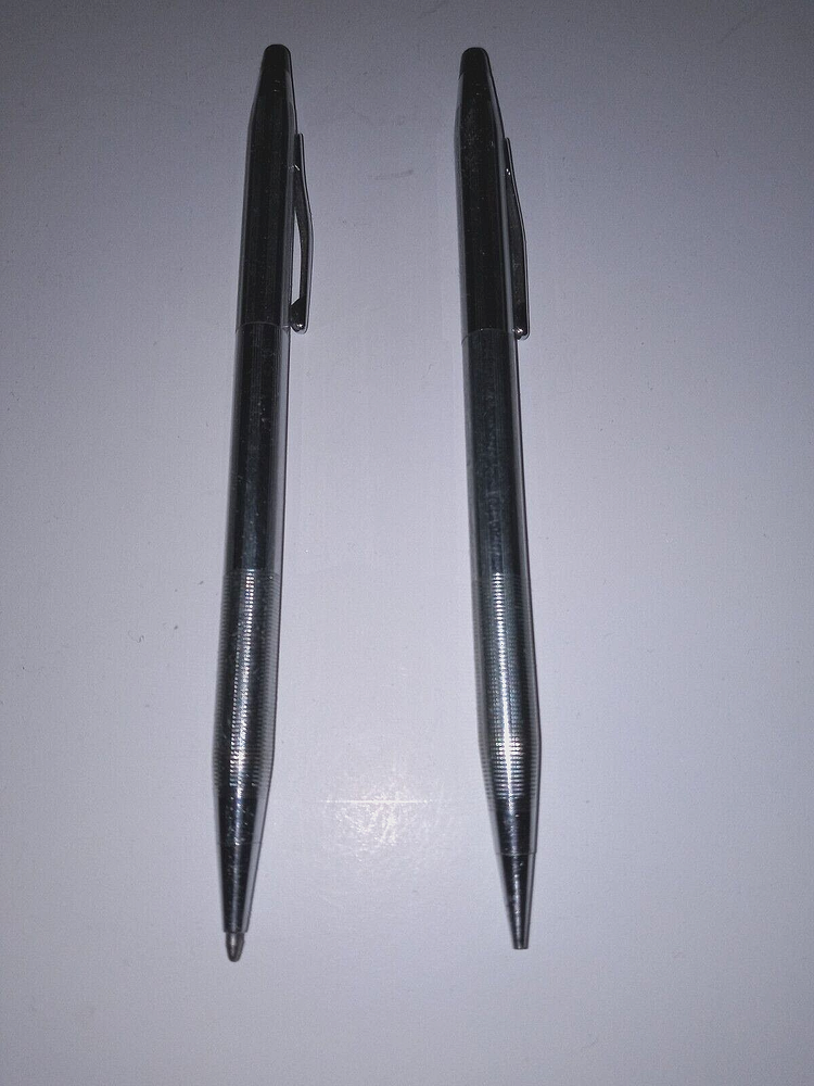 Vtg Cross Classic Century Lustrous Chrome Ballpoint Pen & Mechanical Pencil Set