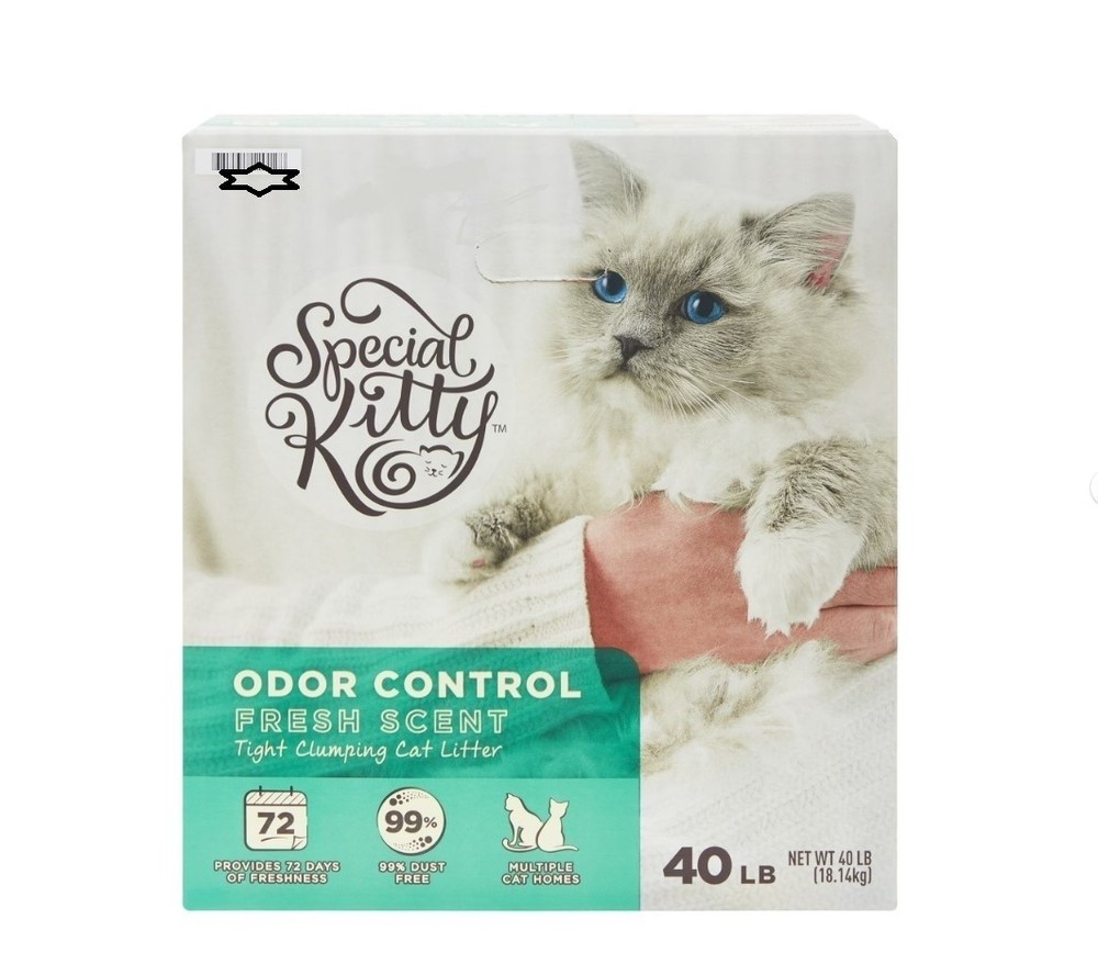 Special Kitty Scoopable Cat Litter, Tight Clumping, Fresh Scent, 40 lb