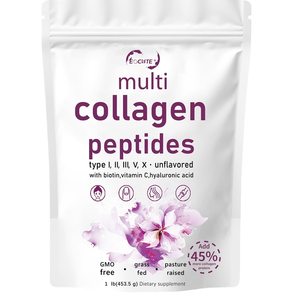 (Type I,II,III,V,X)  Multi Collagen Peptides Powder-Hydrolyzed Protein Peptides
