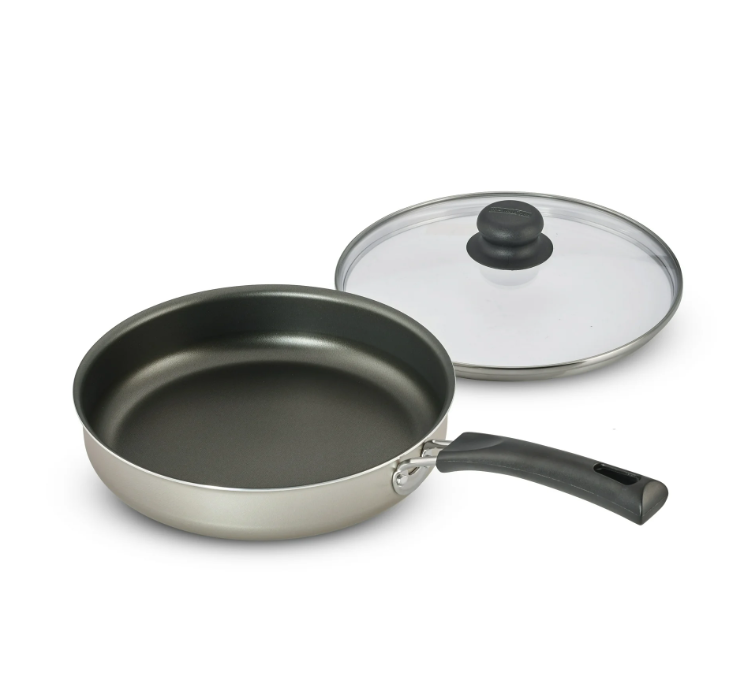 10-Inch Nonstick Deep Sauté Pan with Lid for Versatile Cooking