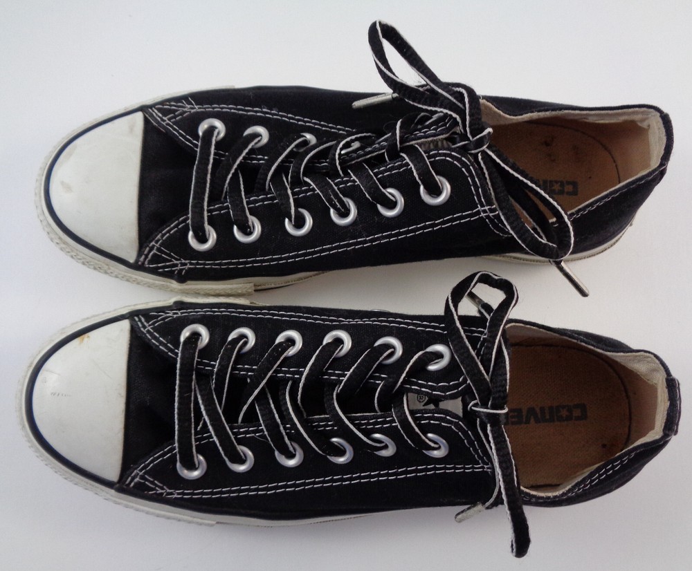 Converse All Star black unisex low top sneakers in size W8 M6