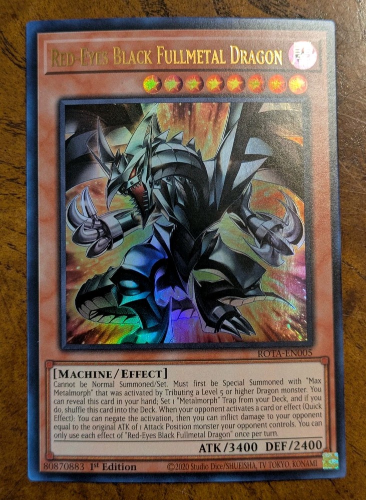 Red-Eyes Black Fullmetal Dragon ROTA-EN005 Ultra Rare 1st Edition NM Yugioh Card