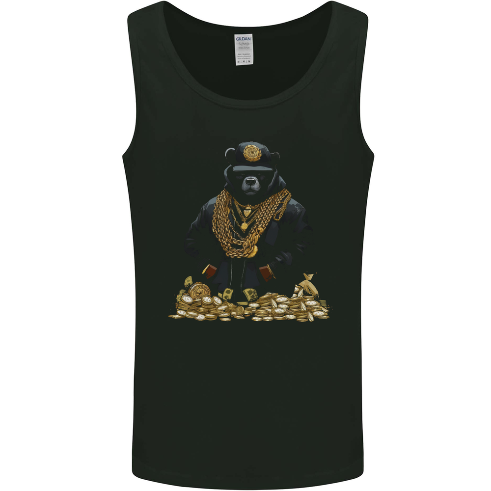 Money Bear Cash Hustle Mens Vest Tank Top