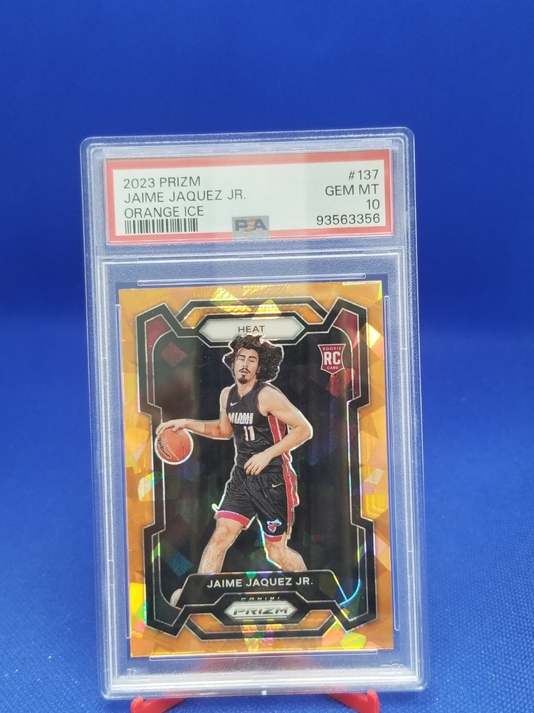 Jaime Jaquez Jr 2023 Prizm Orange Ice RROOKIE #137 PSA 10 GEM MINT