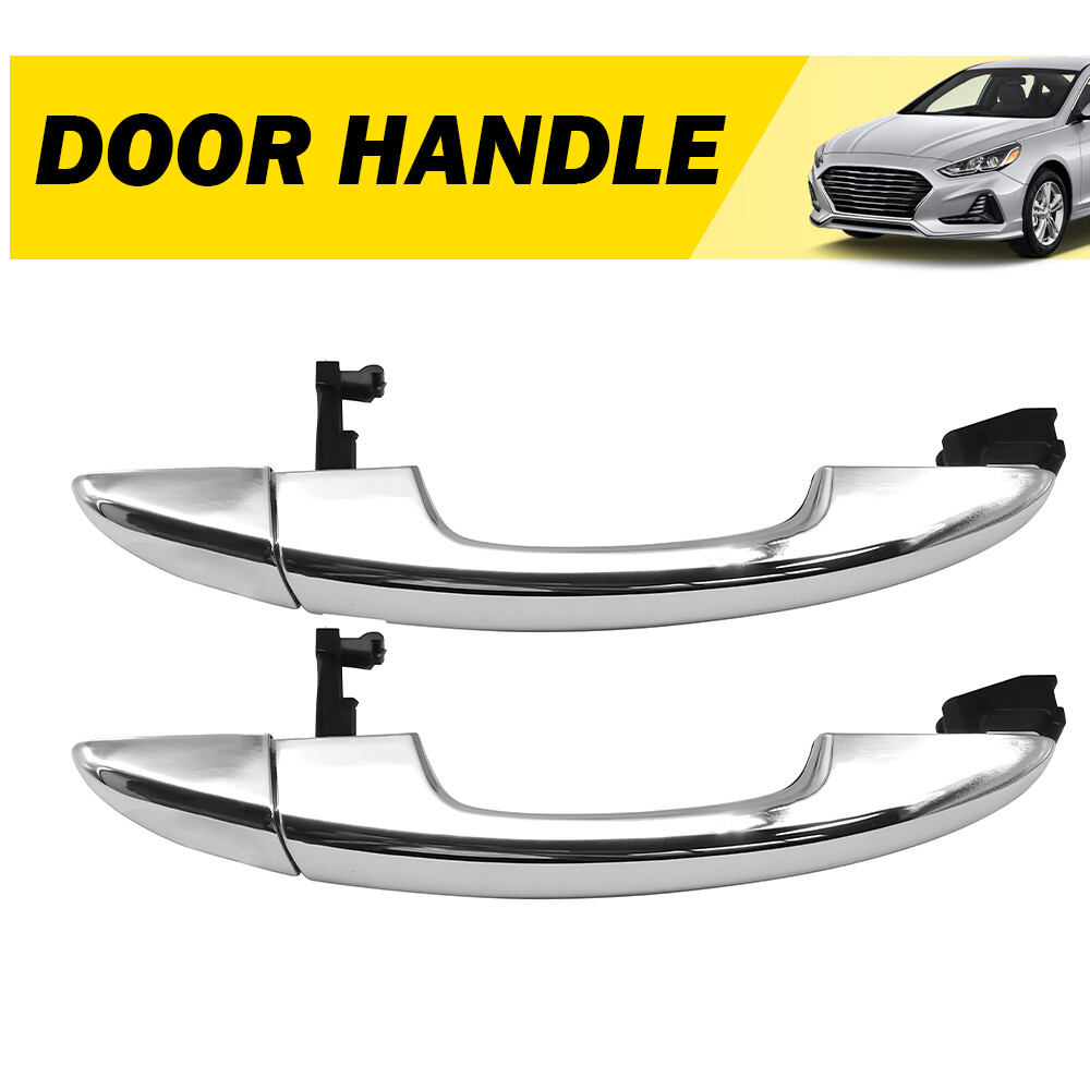 Chrome Exterior Door Handles Front Right for Rear Side for Hyundai Sonata 15-19