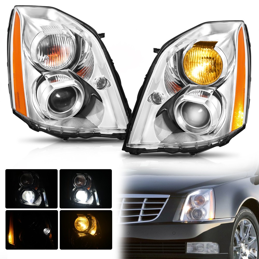 Headlight Assembly For 2006-2011 Cadillac DTS W/HID Xenon Projector Left+Right
