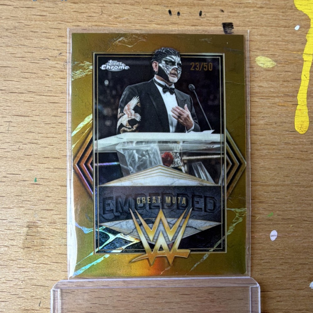 Topps 2025 Chrome WWE Legendary Chrome Autographs Great Muta LCA-GM Insert