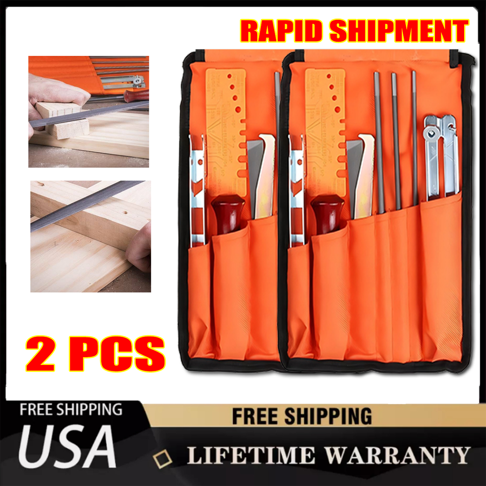 2X 10PCS Chainsaw Sharpener Kit with Files for Stihl Saws